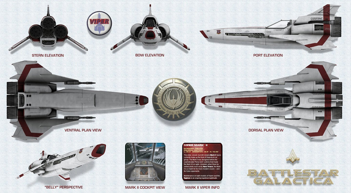 Корабль Вайпер Марк II в «BattleStar Galactica Online»